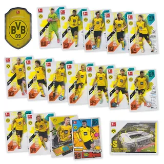 Match Attax Fußball Bundesliga 2021/2022 - BVB Sammelkarten Set - 18 Karten inkl. Stadion Club u.a.