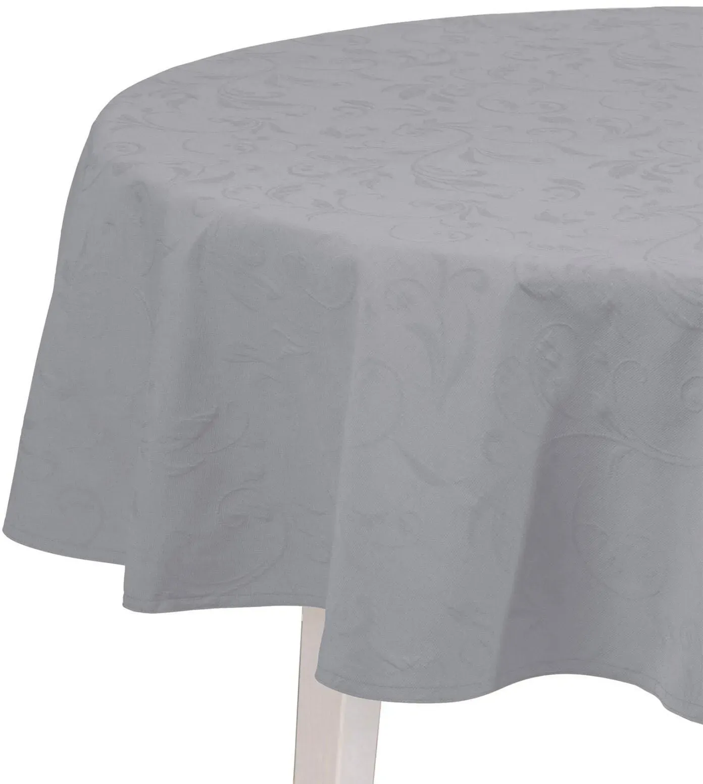 Pichler Tischwäsche Scala Tischdecke 170 cm rund | stone - grau