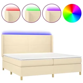 vidaXL Boxspringbett 200 x 200 cm Creme