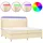 vidaXL Boxspringbett 200 x 200 cm Creme