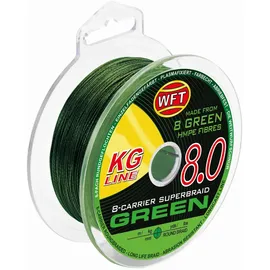 WFT KG 8 grün 150m - Geflochtene Angelschnur, Durchmesser/Tragkraft:0.10mm / 13kg Tragkraft