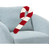 Kissen Zuckerstange, Weihnachtskissen Zuckerstangen, Christmas Pillow Cushion Peppermint Candy Cane Kissen, Lustige Rote Und Weiße Weihnachtskissen, Dekoratives Plüschkissen