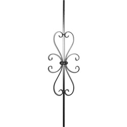 Alberts Geländer-Zierstab  L: 900 mm, Typ2010, roh, 12 x 12 | Ornament für Treppengeländer