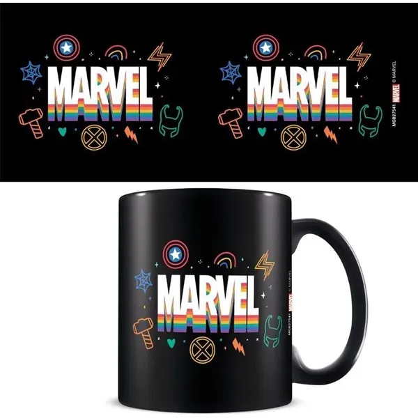 - Marvel Pride (Logo Rainbow) - Black - Becher