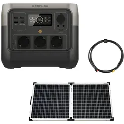 EcoFlow River 2 0% MwSt §12 III UstG Pro 768Wh Powerstation mit 100W Solarkoffer