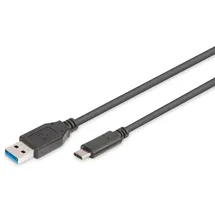 Digitus USB-A auf USB-C 1 m Schwarz