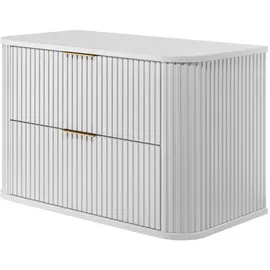 Rodan Waschbeckenunterschrank 2 Schubladen 80 x 51 cm Weiß