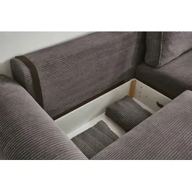 ed exciting design Eckcouch Polyester 2-Sitzer Braun