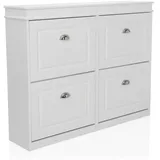 hjh living ESTHA 4 104 x 82 x 24 cm weiß / weiß matt