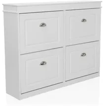 hjh living ESTHA 4 104 x 82 x 24 cm weiß / weiß matt