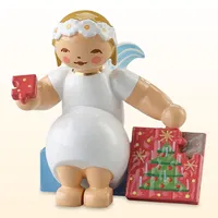 Wendt & Kühn Margeritenengel sitzend mit Puzzle 634/70/42,