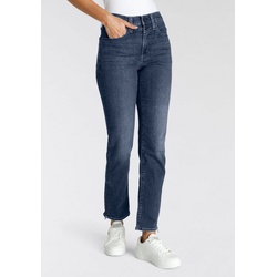 Levi's® 5-Pocket-Jeans 724 BUTTON SHANK mit Reisverschlussdetail am Saum blau 30