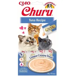 INABA Churu Cat cremiges Thunfisch-Katzenleckerli 4x14g