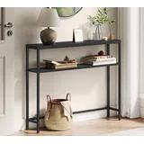 VASAGLE Konsolentisch 100 x 20 x 80 cm grau schwarz