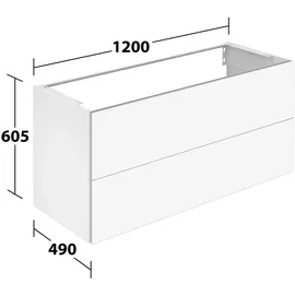 Keuco Waschtischunterschrank 2 Auszüge 120 x 60,5 cm