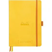 Rhodia 117585C Notizheft Goalbook (DIN A5, 14,8 x 21 cm, Dot, praktisch und trendige, mit weichem Deckel, 90g weißes Papier, 120 Blatt) 1 Stück, Gelb