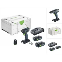 Festool TXS 18-Basic Akku Bohrschrauber 18 V 40 Nm Brushless + 2x Akku 3,0 Ah + Ladegerät + Systainer