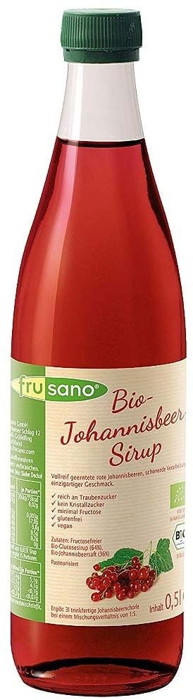 Frusano Bio Sirup Johannisbeere Flüssigkeit 500 ml