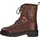 Marco Tozzi Damen Stiefeletten zum Schnüren aus Leder mit Reißverschluss, Braun (Cognac), 41 EU