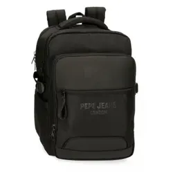 Pepe Jeans Unisex. 7062441 Bromley 15,6" Computer Rucksack schwarz anpassungsfähig (OSFA), Lässig, Polyester