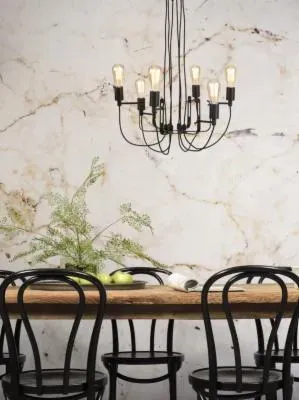 it's about RoMi – Kronleuchter Seattle – Schwarz – 39 x 39 x 150 cm moderne Leuchte - SEATTLE/H/B