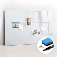 Tulup Magnettafel, Weiß, Glas, 90x0.4x60 cm, Dekoration, Magnettafeln &