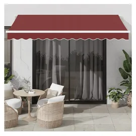 vidaXL Markise Automatisch 250 x 350 cm burgunderrot