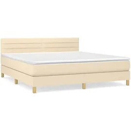 vidaXL Boxspringbett 160 x 200 cm Creme