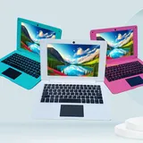 Bigmachine Laptop Computer Mini 10 Zoll Quad Core Powered by Android 12 Netbook 64GB Kleiner mit WiFi Webcam Bluetooth, Lademaus enthalten geeignet für Kinder und Studenten 4 Farboptionen (Weiß)