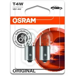 Glühlampe Sekundär OSRAM T4W 12V/4W, 2 Stück