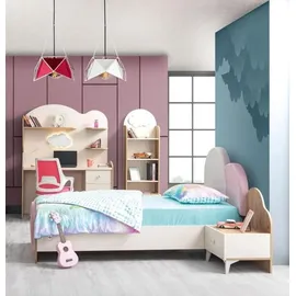 JV Möbel Kinderzimmer Set Kinderbett, Nachttisch, Buecherregal, Schreibtisch