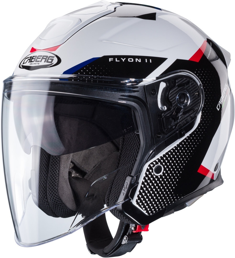 Caberg Flyon II Boss Jet Helm, zwart-wit-rood, XL