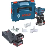 Bosch GKF 18V-8 Akku Kantenfräse 18 V 8,0 mm + 2x Akku 4,0 Ah + Ladegerät + L-Boxx