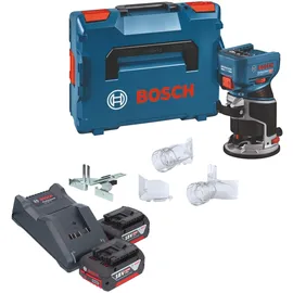 Bosch GKF 18V-8 Akku Kantenfräse 18 V 8,0 mm + 2x Akku 4,0 Ah + Ladegerät + L-Boxx