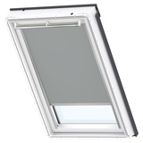 VELUX Verdunkelungsrollo Uni Grau 0705, 66x98 cm F04 0705SWL Rollos Gr. F04, stufenlos positionierbar, grau (grau, weiß) Verdunkelungsrollos