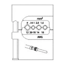 Gedore 8140-18 Modul-Einsatz für schwere Steckverbinder 0,14-4mm