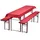 nyvi Auflage 240 x 90 cm rot 3-tlg.
