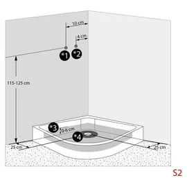 SeniorBad Komplettkabine 80 x 80 cm D10-00T0