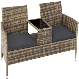 Tectake Narbonne 131 x 61 x 82 cm Natur/Dunkelgrau
