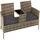 Tectake Narbonne 131 x 61 x 82 cm Natur/Dunkelgrau