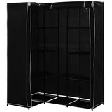 vidaXL Eckkleiderschrank 130 x 169 x 87 cm schwarz