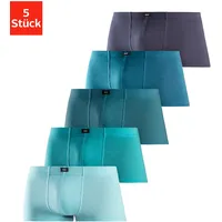 H.I.S. Boxershorts unifarben blau S 5er Pack