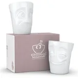 Fiftyeight Becher Set Vergnügt/Verdutzt weiß
