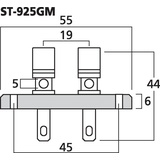 Monacor Lautsprecher-Schraubanschluss ST-925GM