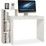 Mondeer Schreibtisch Weiß / Eichefarben
