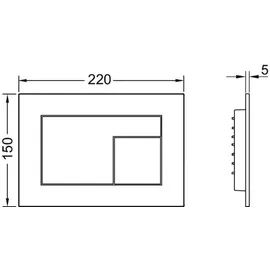 TECE One Paket Wand-Dusch-WC Duschfunktion WC-Sitz 2-Mengen-Betätigungsplatte