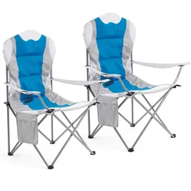 Mondeer Campingstuhl 2er Set Blau