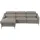 Uno Eckcouch Leder 2-Sitzer Beige