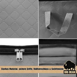 BigDean Aufbewahrungstasche 90 L 6-tlg. grau|schwarz