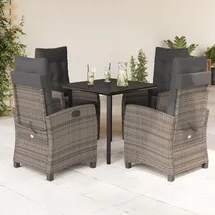 vidaXL Garten-Essgruppe 5-tlg. Grau